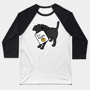 Cute Dog Says Ew People Baseball T-Shirt